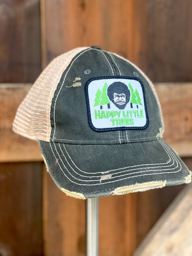 Happy Little Trees Hat Angry Minnow Vintage